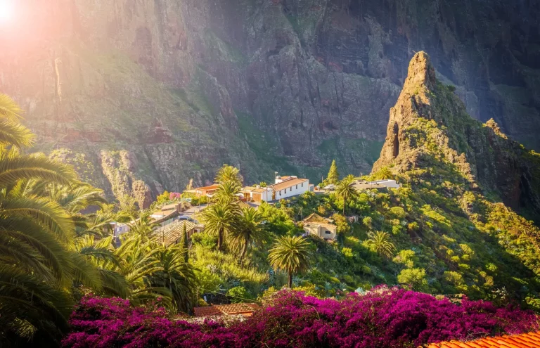 Masca dorp, de meest bezochte toeristische attractie van Tenerife, Spanje